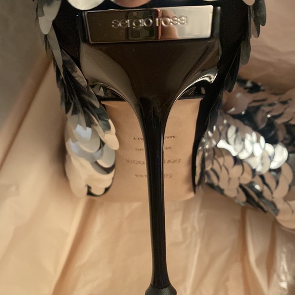 Sergio Rossi sequined boots Sz40 NIB $2k - Picture 10 of 11